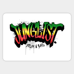 JUNGLIST  - Graffiti Spray Paint (black/red/gold/green) Magnet